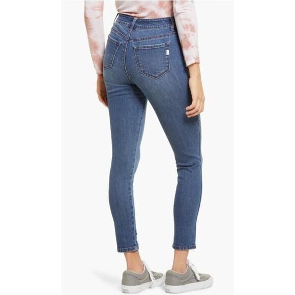 1822 Denim Ripped Organic Cotton Blend High Waist Ankle Skinny Jeans Size 31 $49 - Picture 3 of 5